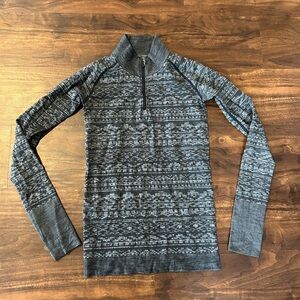 Lululemon Rest Less 1/4 Zip 
Heathered Black 
Size 2